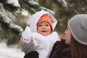 Come camminare con un neonato in inverno