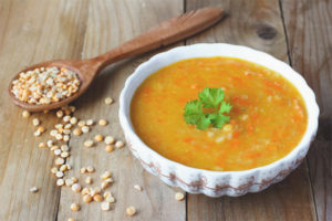 Sopa de guisantes embarazada