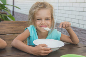 Gachas de sémola para niños